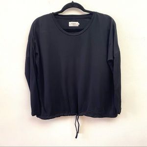 Eleven Paris black drawstring waist cotton shirt size XS